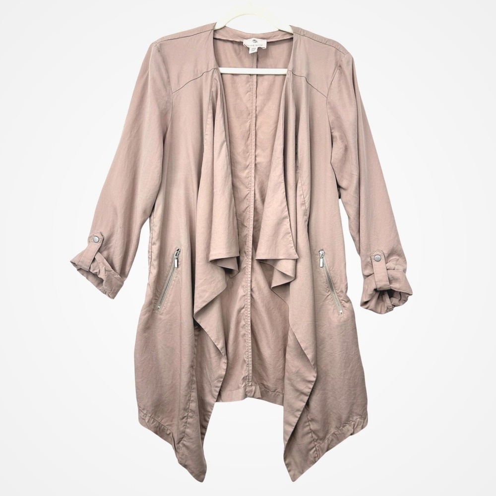Eliane Rose Womens Open Front Jacket Blush Pink‎ Lagom Lightweight Neutral - Picture 5 of 14